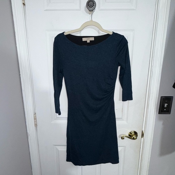LOFT Blue/Dark Teal Sweater Dress XSP - Picture 1 of 5